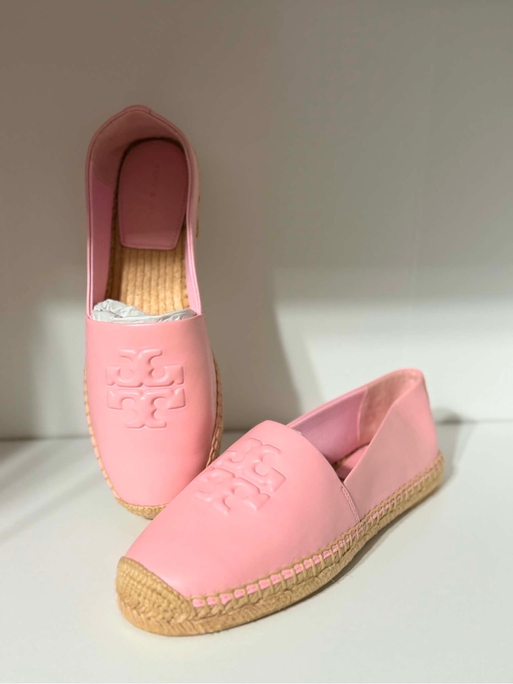 Tory Burch Pink Leather Espadrille Flats - Picture 2 of 2